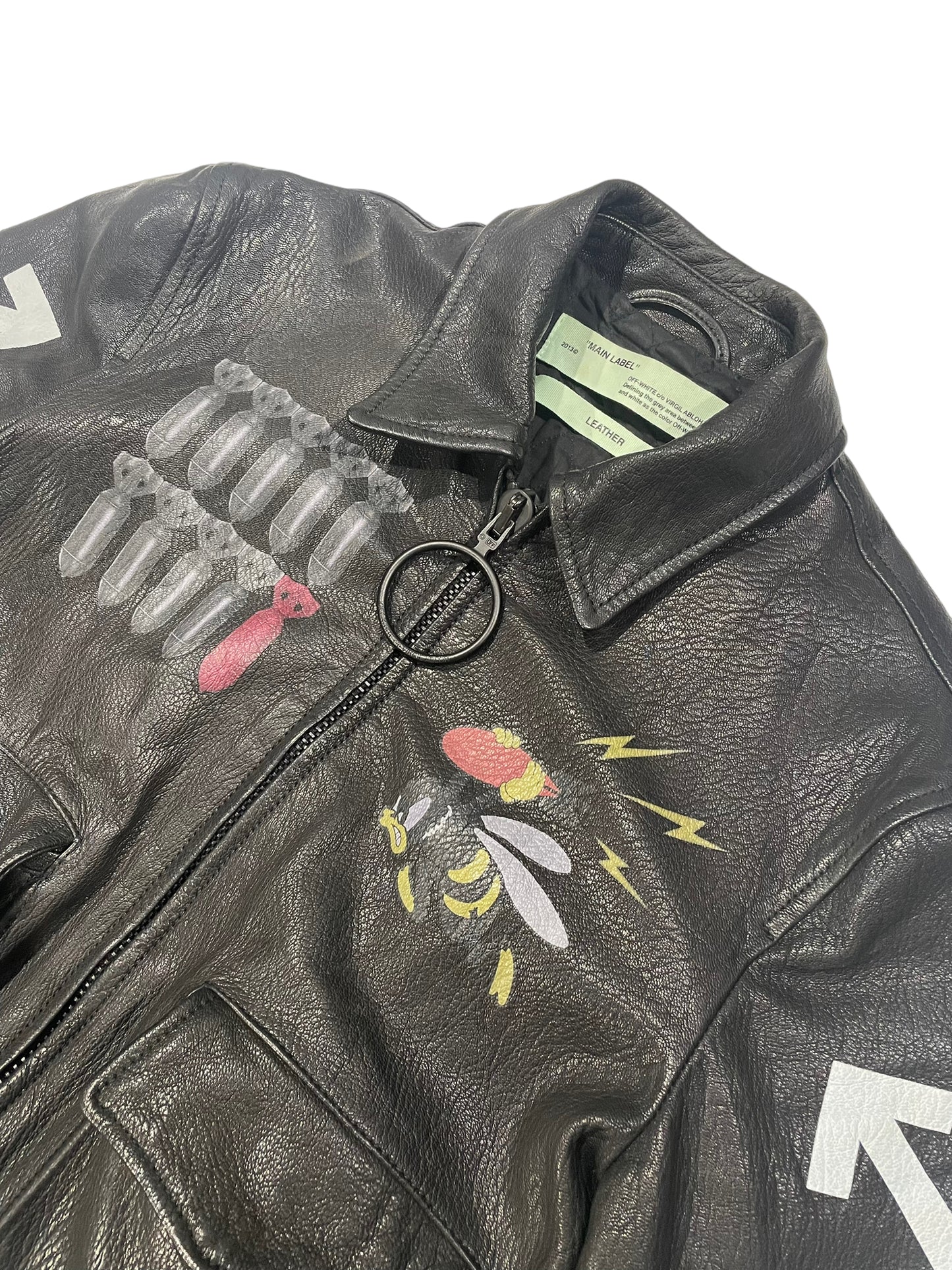 Offwhite leather jacket