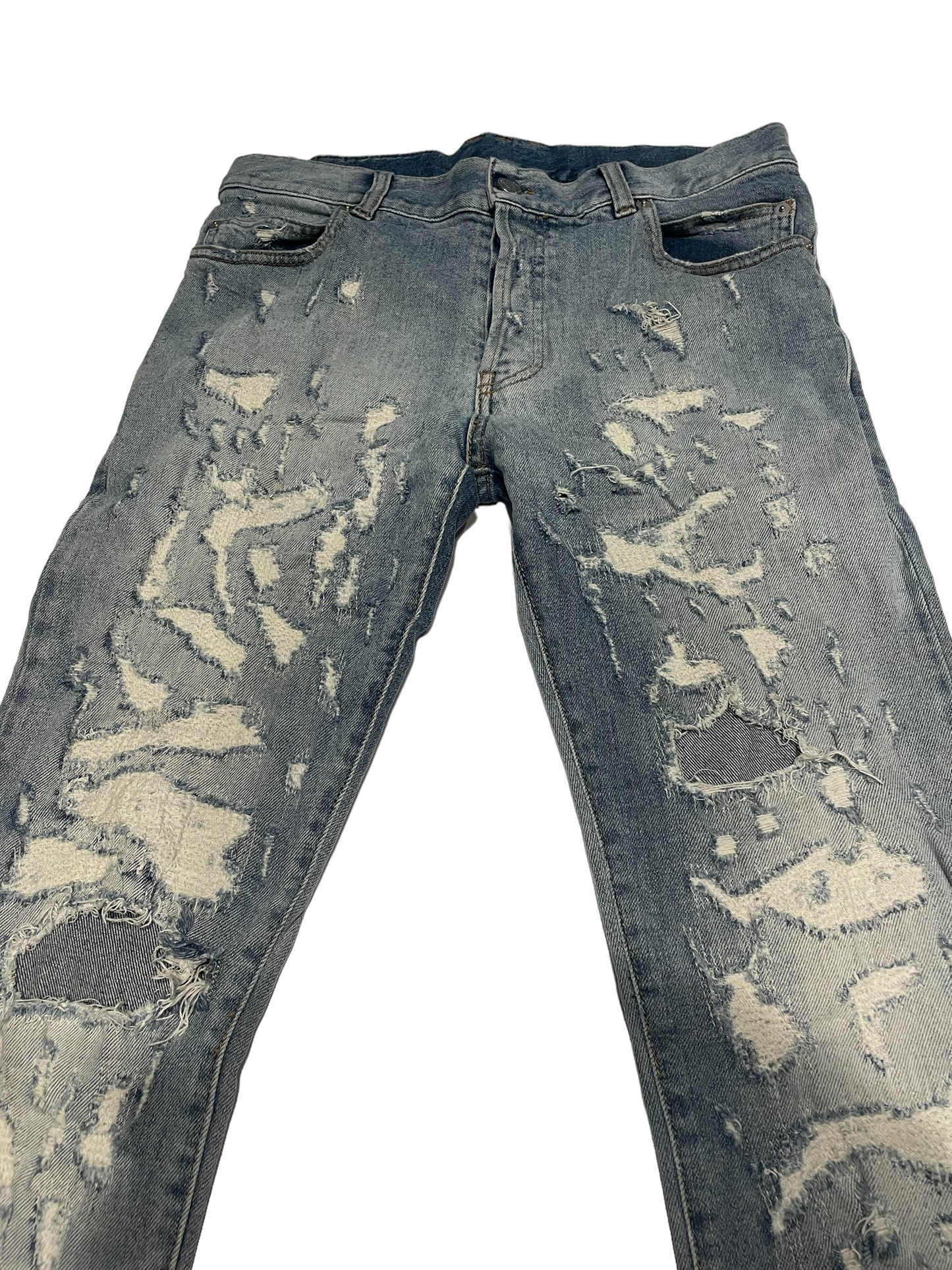 Balmain Distressed Denim