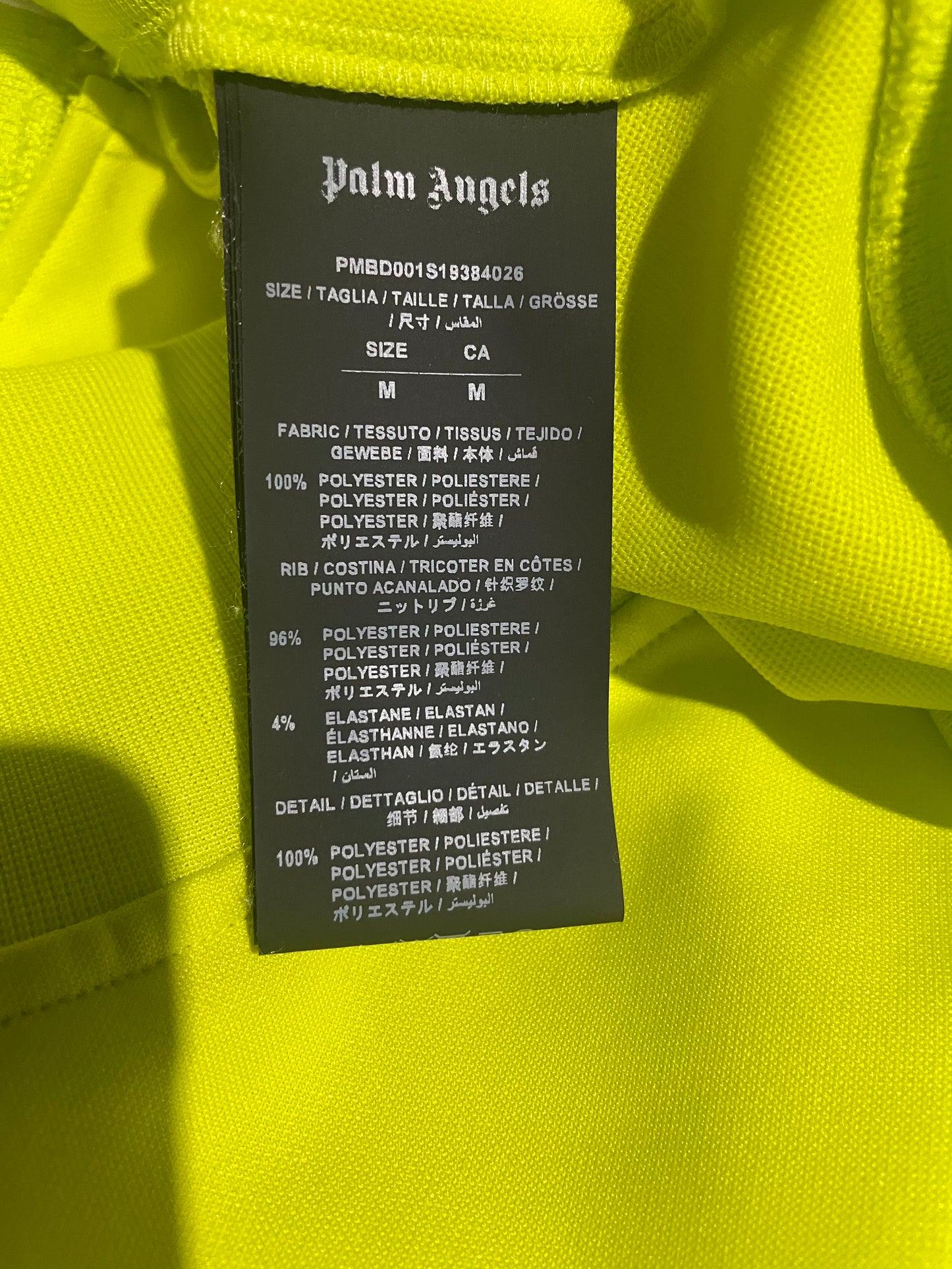 Palm Angels Track Jacket Neon