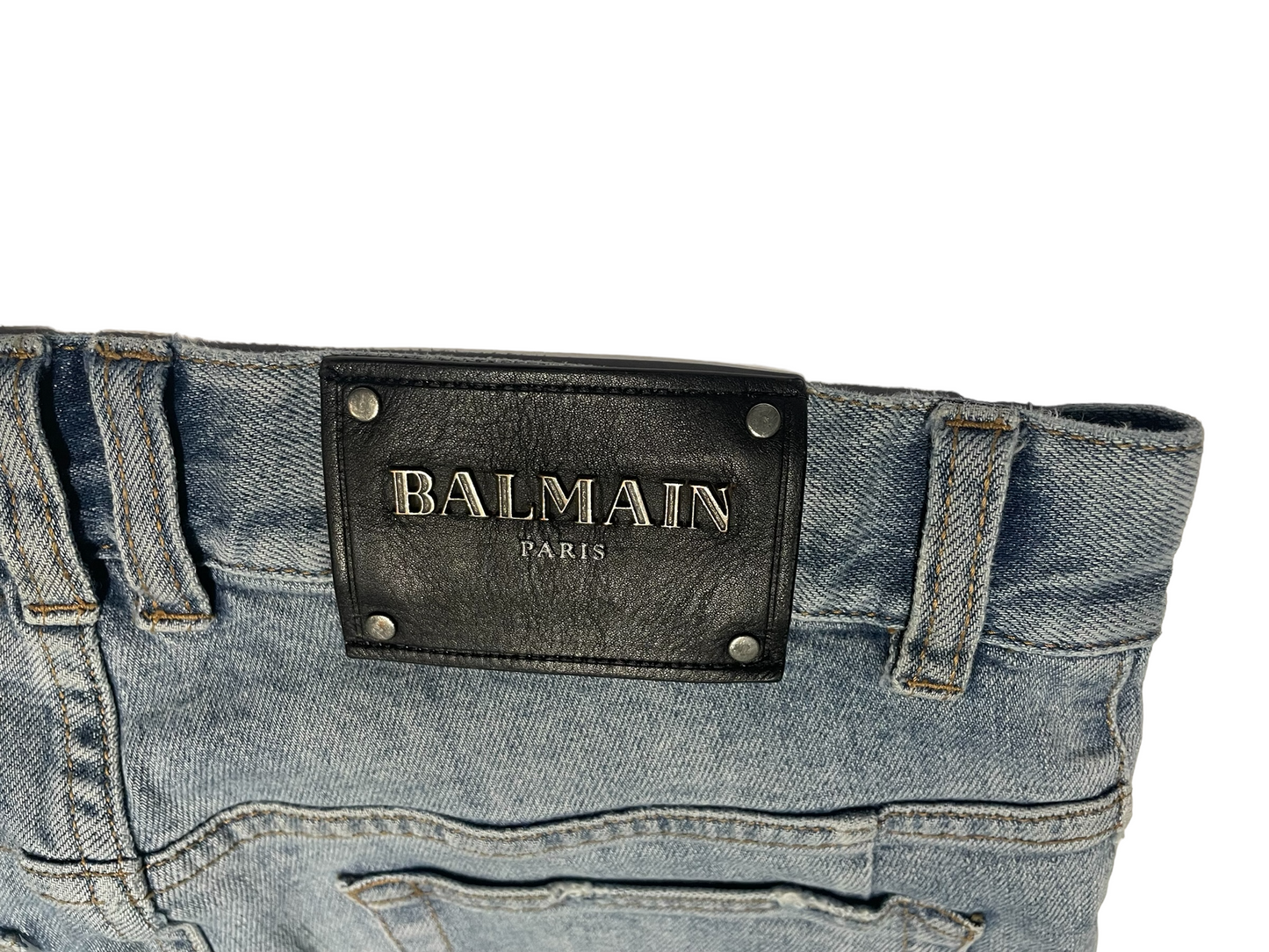 Balmain Distressed Denim